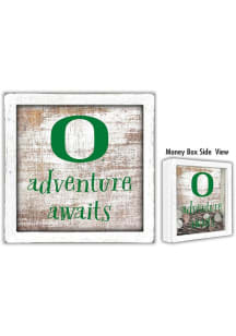 Oregon Ducks Adventure Awaits Box Sign - Green