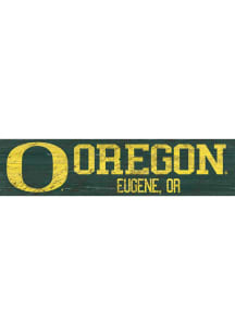 Oregon Ducks 6x24 Sign - Green