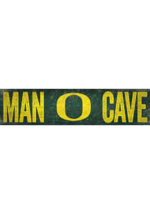 Oregon Ducks Man Cave 6x24 Sign - Green