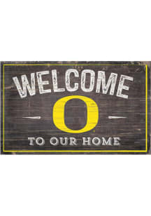 Oregon Ducks Welcome to our Home Sign - Green