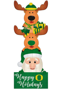Oregon Ducks 31 Inch Santa Stack Leaner Sign - Green