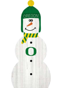 Oregon Ducks Snowman Leaner Sign - Green