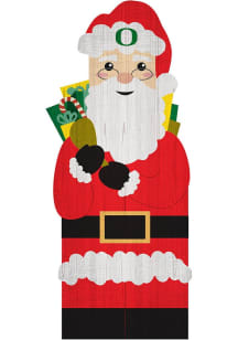 Oregon Ducks 31 Inch Santa Leaner Sign - Green