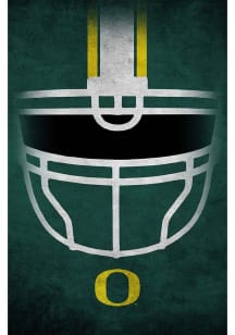 Oregon Ducks Ghost Helmet 17x26 Sign - Green