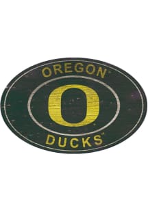 Oregon Ducks 46 Inch Heritage Oval Sign - Green