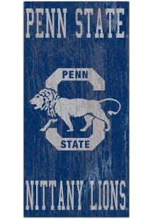 Penn State Nittany Lions Heritage Logo 6x12 Sign - Blue