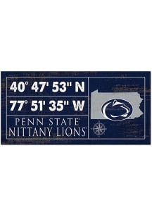 Penn State Nittany Lions Horizontal Coordinate Sign - Blue