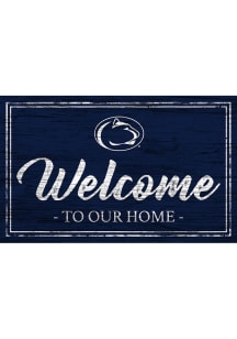 Penn State Nittany Lions Welcome to our Home 6x12 Sign - Blue