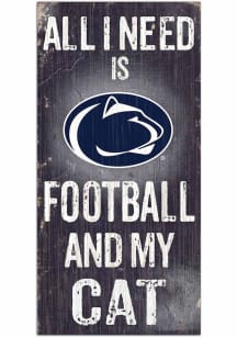 Penn State Nittany Lions Football and My Cat Sign - Blue