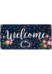 Penn State Nittany Lions Welcome Floral Sign - Blue