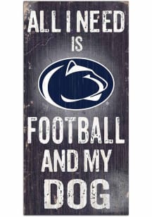 Penn State Nittany Lions Football and My Dog Sign - Blue