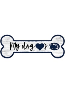 Penn State Nittany Lions Dog Bone 6x12 Sign - Blue