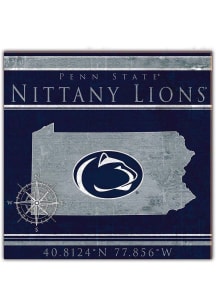 Penn State Nittany Lions Coordinates Sign - Blue