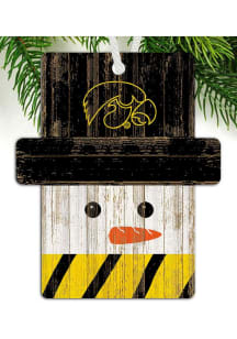 Iowa Hawkeyes Snowman Graphic Ornament - Black