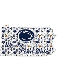 Penn State Nittany Lions Floral State Sign - Blue