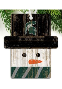 Michigan State Spartans Snowman Ornament - Green