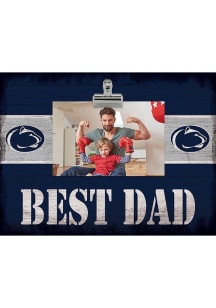Penn State Nittany Lions Best Dad Striped Clip Picture Frame - Blue