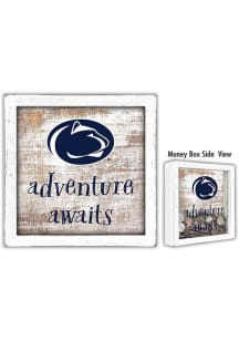 Penn State Nittany Lions Adventure Awaits Box Sign - Blue