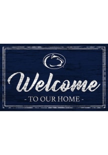 Penn State Nittany Lions Team Welcome 11x19 Sign - Blue