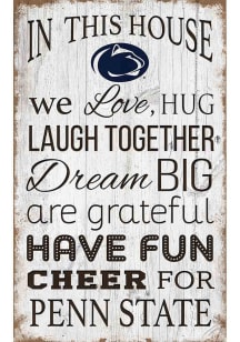 Penn State Nittany Lions In This House 11x19 Sign - Blue