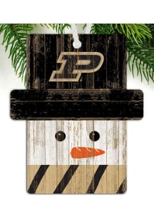 Purdue Boilermakers Snowman Ornament - Gold