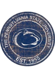 Penn State Nittany Lions Round Heritage Logo Sign - Blue