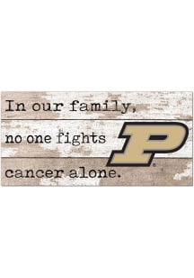 Purdue Boilermakers No One Fights Alone Sign - Black