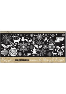 Purdue Boilermakers Merry and Bright Sign - Black