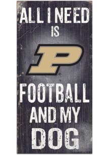 Purdue Boilermakers Football and My Dog Sign - Black