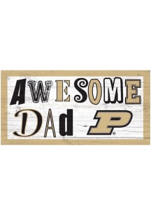 Purdue Boilermakers Awesome Dad Sign - Black