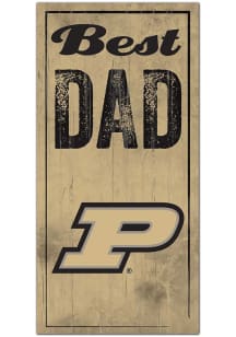 Purdue Boilermakers Best Dad Sign - Black