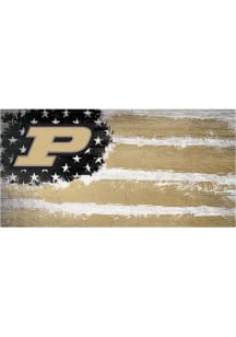 Purdue Boilermakers Flag 6x12 Sign - Black