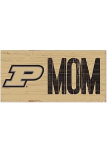 Purdue Boilermakers MOM Sign - Black