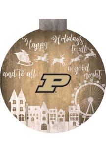 Purdue Boilermakers Christmas Village Sign - Black