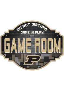 Purdue Boilermakers 12 Inch Game Room Tavern Sign - Black