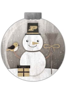 Purdue Boilermakers Snowglobe 12 Inch Sign - Black