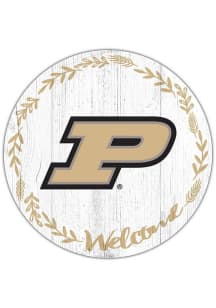 Purdue Boilermakers Welcome Circle Sign - Black