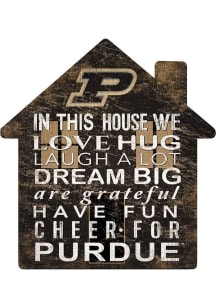 Purdue Boilermakers 12 inch House Sign - Black