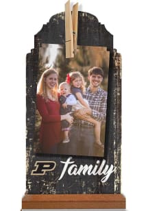 Purdue Boilermakers Family Clothespin Sign - Black