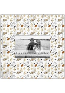 Purdue Boilermakers Floral Pattern Picture Frame - Black