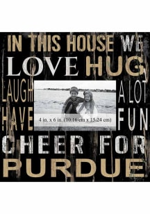 Purdue Boilermakers In This House 10x10 Picture Frame - Black