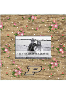 Purdue Boilermakers Floral Picture Frame - Black