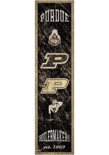Purdue Boilermakers Heritage Banner 6x24 Sign - Black