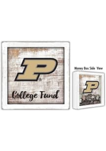 Purdue Boilermakers College Fund Box Sign - Black