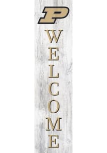 Purdue Boilermakers 24 Inch Welcome Leaner Sign - Black