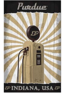 Purdue Boilermakers Retro Pump Location Sign - Black