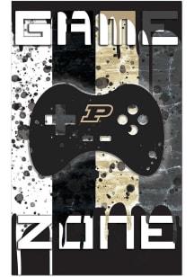 Purdue Boilermakers Grunge Game Zone Sign - Black