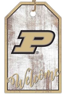 Purdue Boilermakers Welcome Team Tag Sign - Black