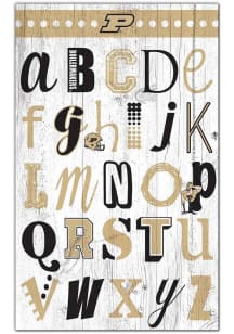Purdue Boilermakers Alphabet Sign - Black