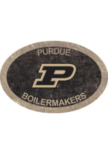 Purdue Boilermakers 46 Inch Oval Team Sign - Black